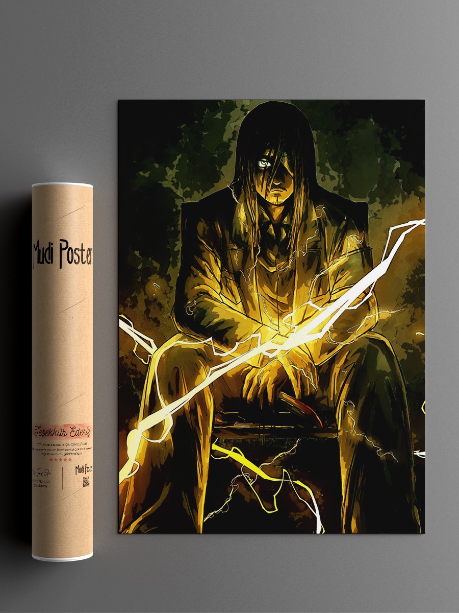 eren attack on titan aot Anime Poster Çerçevesiz Yüksek Kalite Anime Duvar Poster