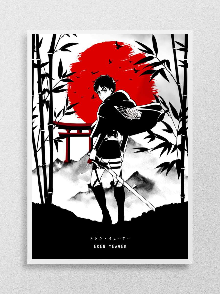 Eren Attack on Titan Anime Poster Çerçevesiz Yüksek Kalite Anime Duvar Poster