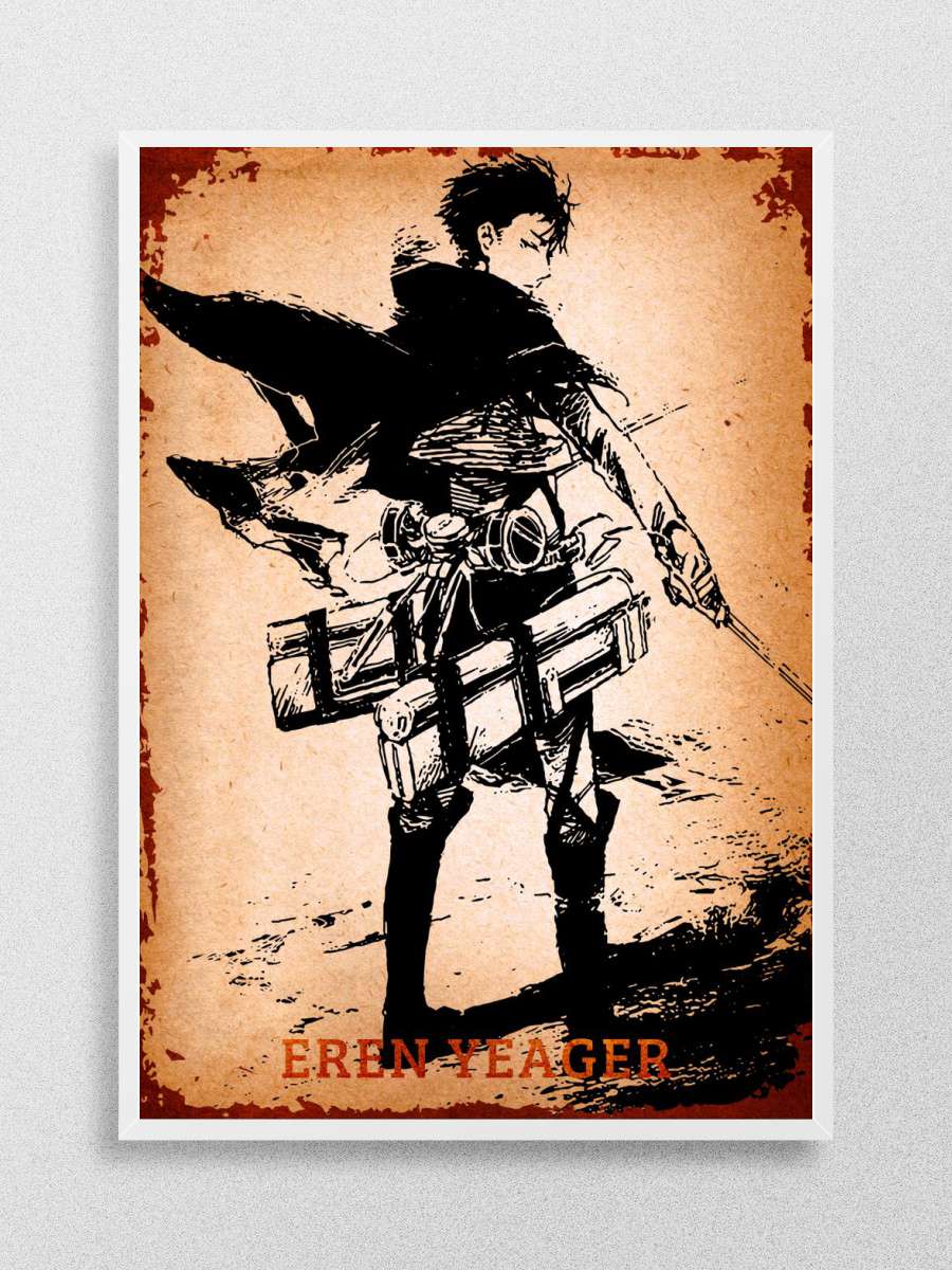 Eren Attack on titan Anime Poster Çerçevesiz Yüksek Kalite Anime Duvar Poster