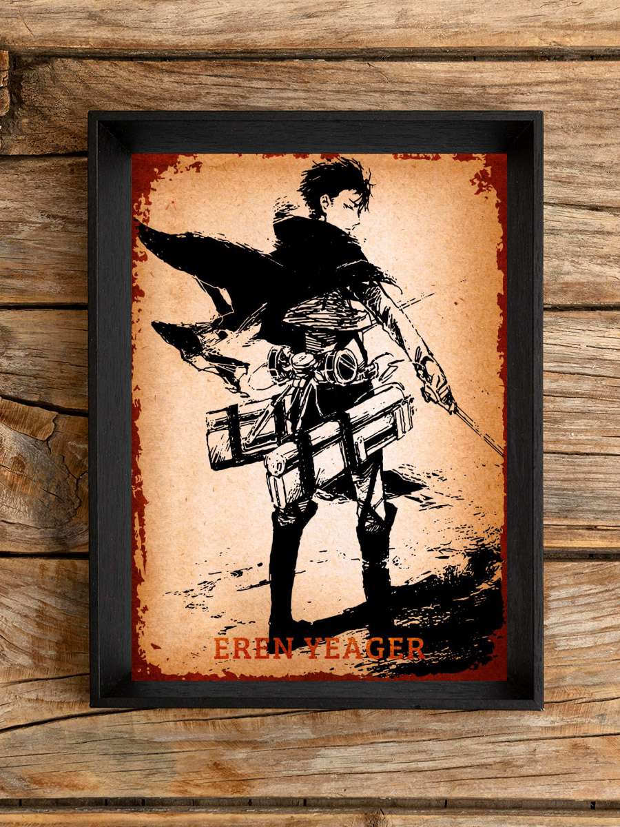 Eren Attack on titan Anime Poster Çerçevesiz Yüksek Kalite Anime Duvar Poster