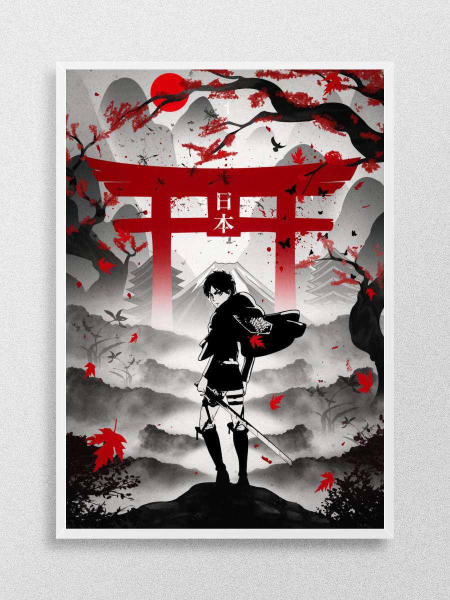 Eren Attack On Titan Anime Poster Çerçevesiz Yüksek Kalite Anime Duvar Poster