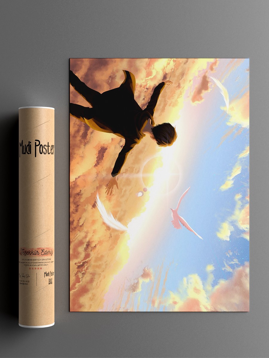 Eren Attack On Titan SNK Anime Poster Çerçevesiz Yüksek Kalite Anime Duvar Poster