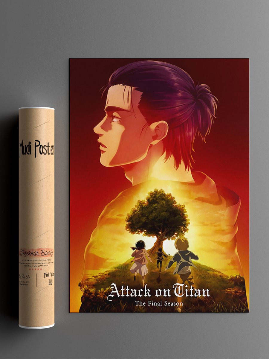 Eren Anime Poster Çerçevesiz Yüksek Kalite Anime Duvar Poster