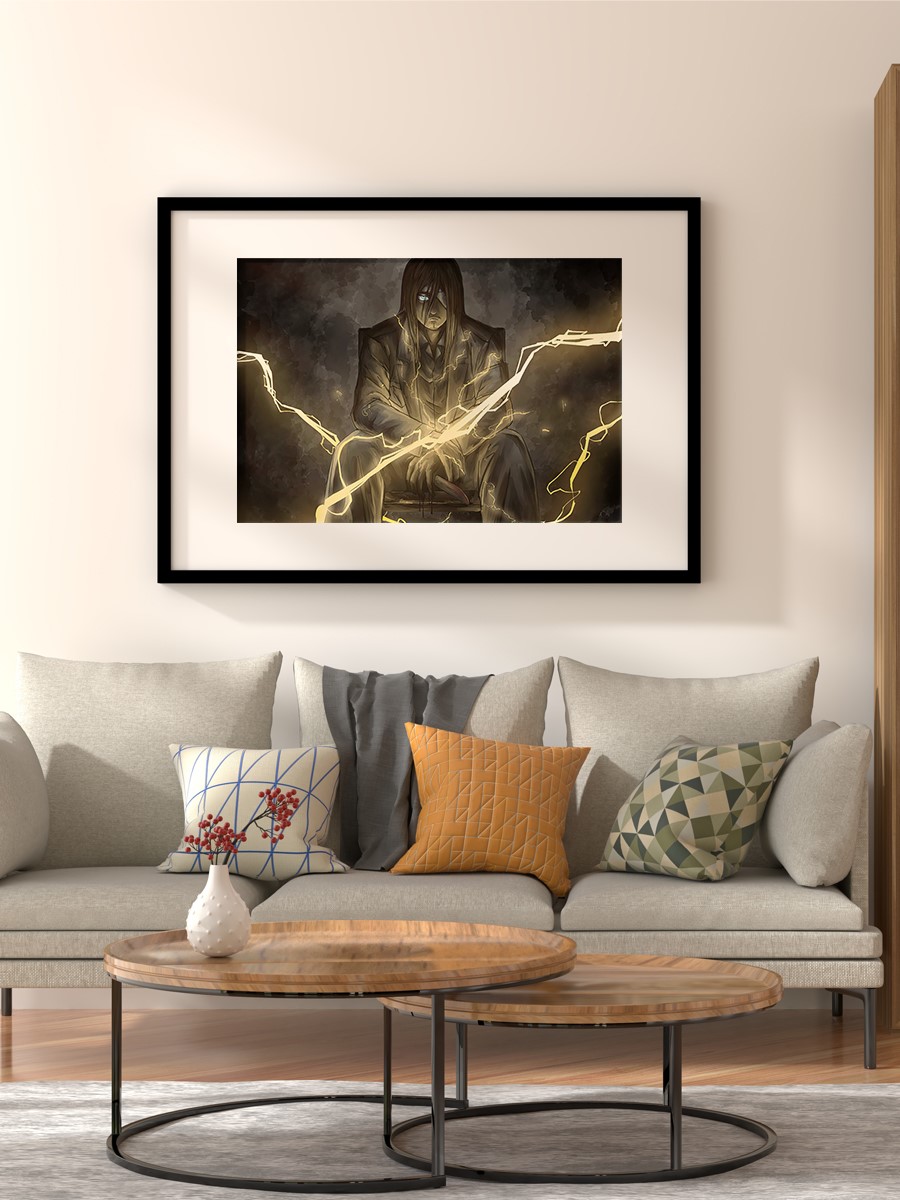 Eren Yeager Attack onTitan Anime Poster Çerçevesiz Yüksek Kalite Anime Duvar Poster