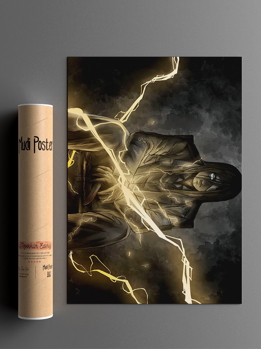 Eren Yeager Attack onTitan Anime Poster Çerçevesiz Yüksek Kalite Anime Duvar Poster