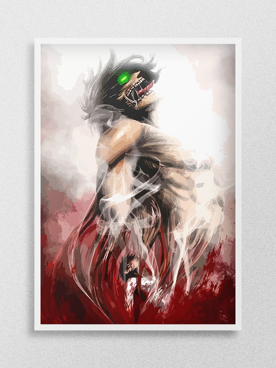 Eren Yeager Titan Anime Poster Çerçevesiz Yüksek Kalite Anime Duvar Poster