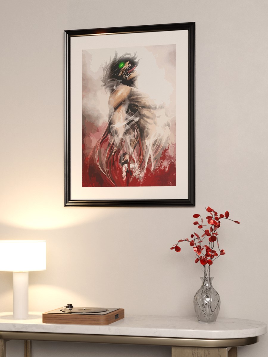 Eren Yeager Titan Anime Poster Çerçevesiz Yüksek Kalite Anime Duvar Poster