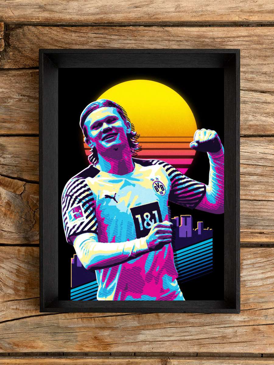 Erling Haaland Futbol Poster Çerçevesiz Yüksek Kalite Futbolcu Duvar Poster
