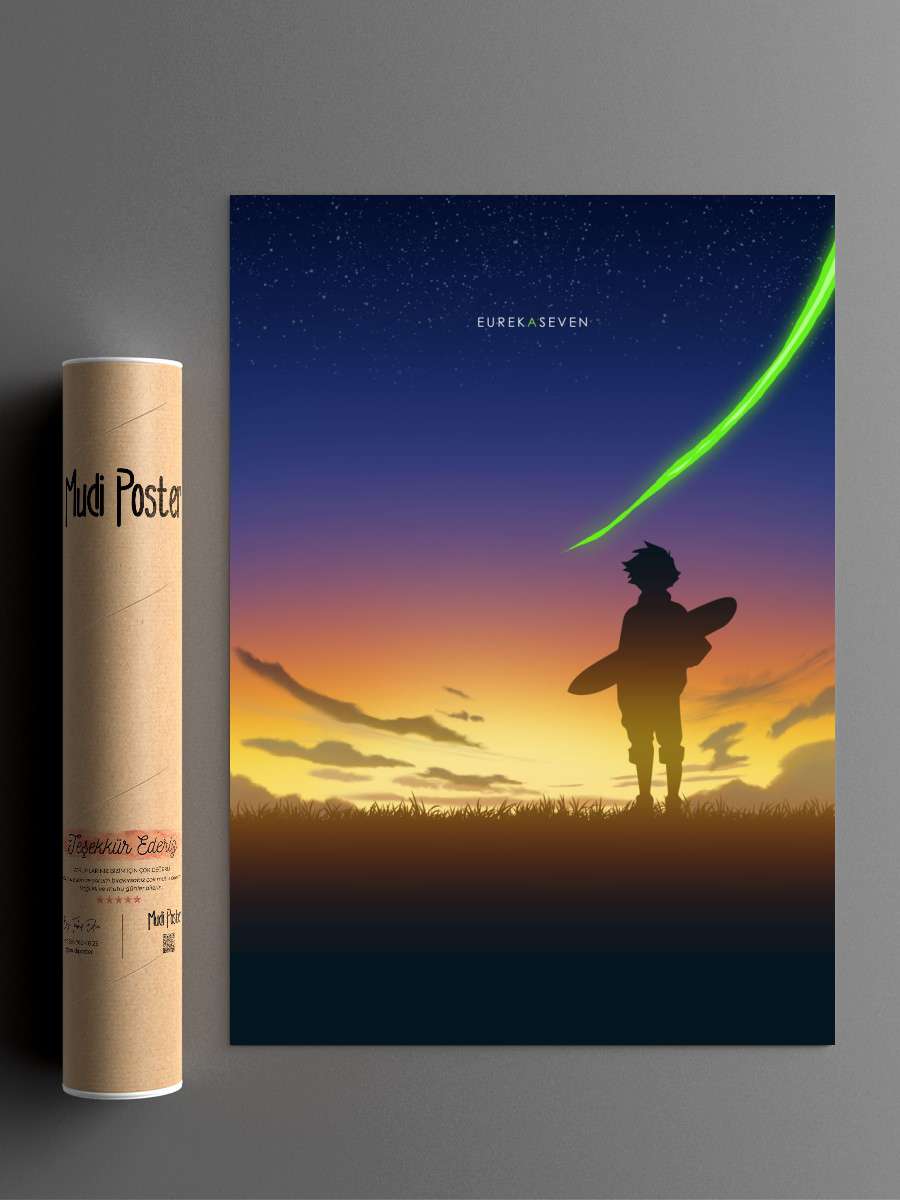 Eureka Seven Anime Poster Çerçevesiz Yüksek Kalite Anime Duvar Poster
