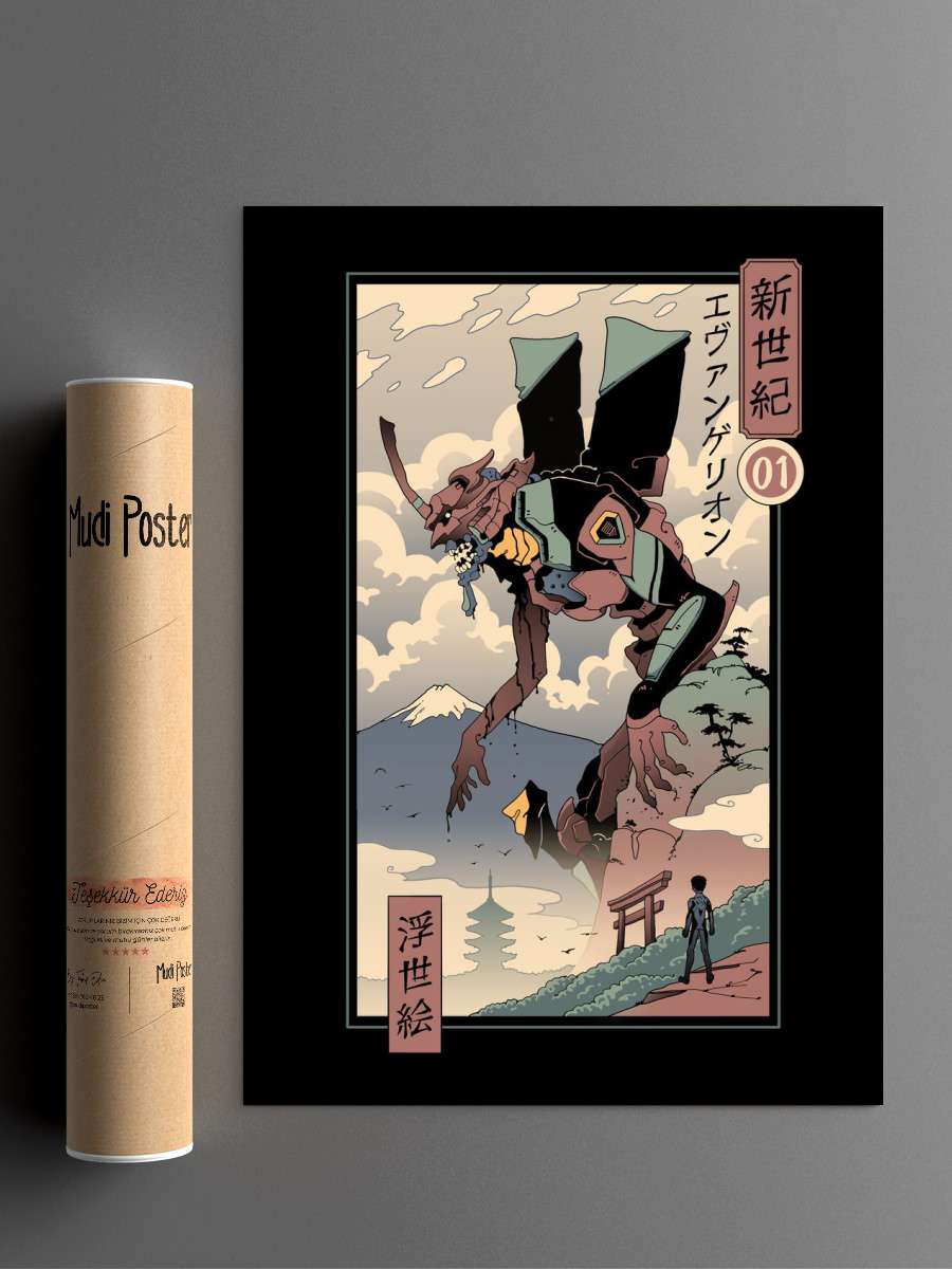 EVA Ukiyoe Anime Poster Çerçevesiz Yüksek Kalite Anime Duvar Poster