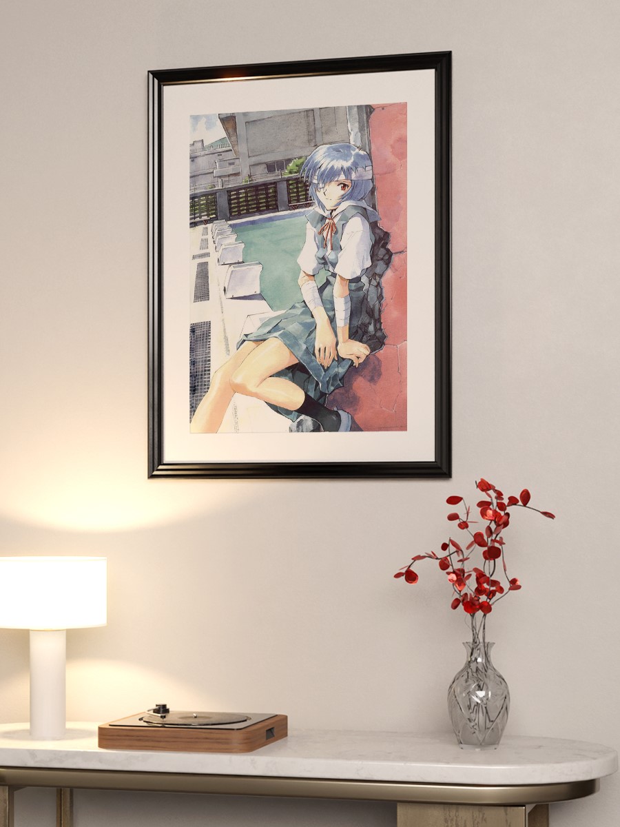 Evangelion Rei Ayanami  Anime Poster Çerçevesiz Yüksek Kalite Anime Duvar Poster