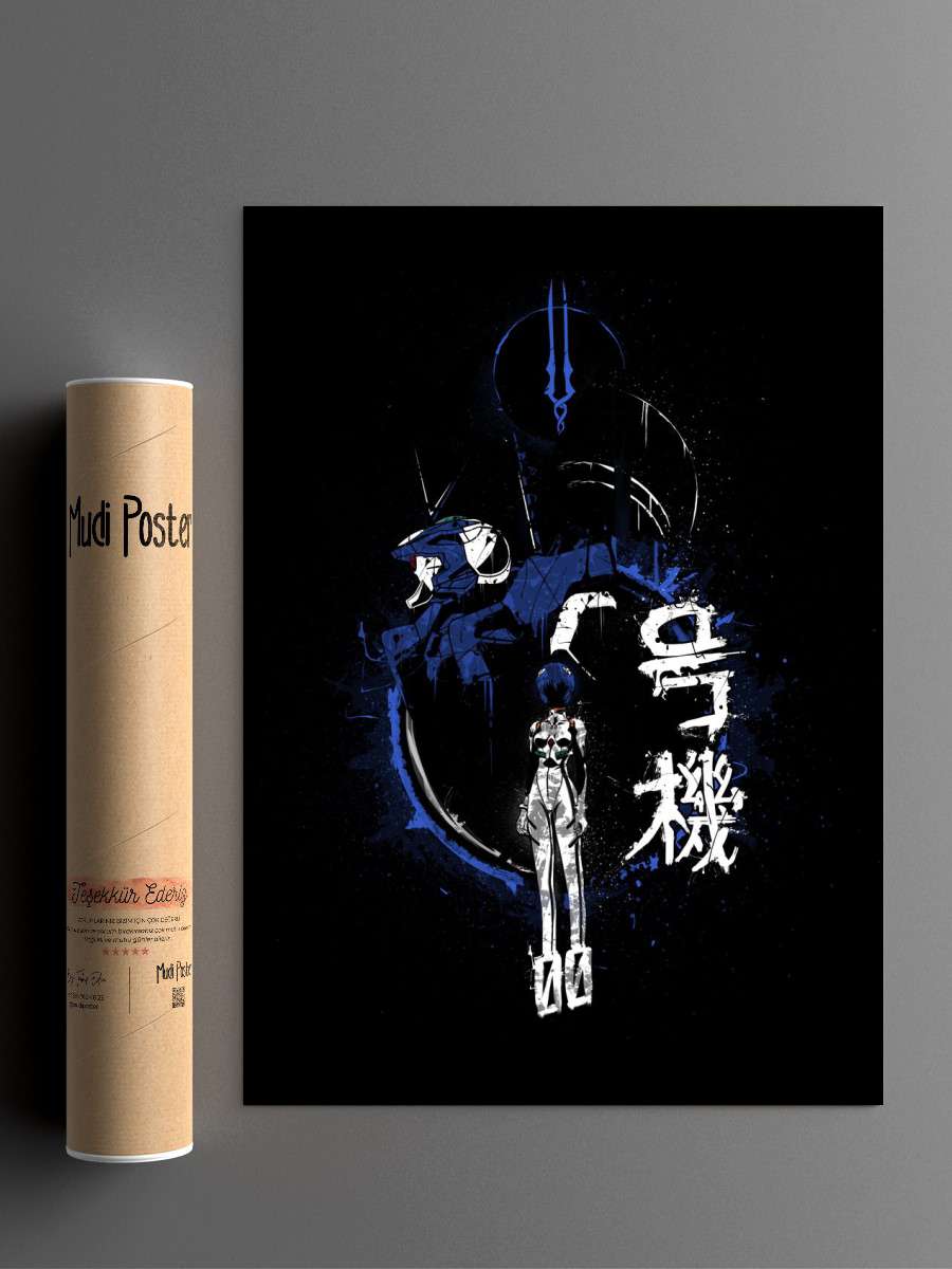 EvangeliTEE 00 Anime Poster Çerçevesiz Yüksek Kalite Anime Duvar Poster