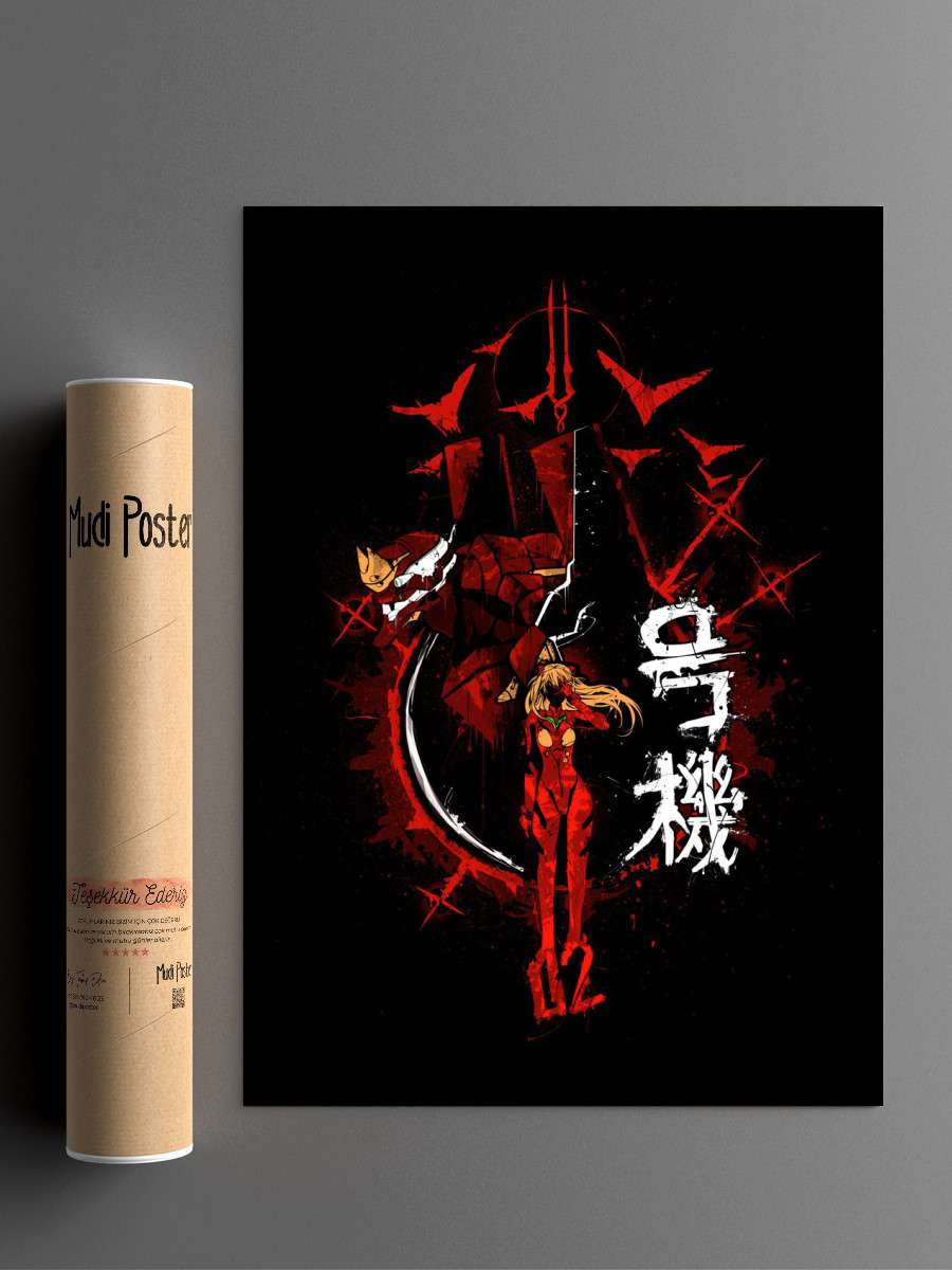EvangeliTEE 00 Anime Poster Çerçevesiz Yüksek Kalite Anime Duvar Poster