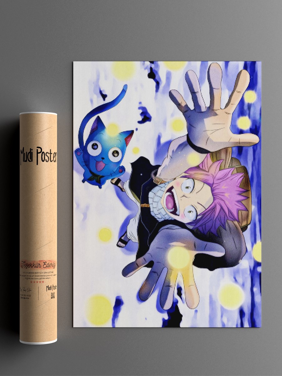 Fairy tail Anime Poster Çerçevesiz Yüksek Kalite Anime Duvar Poster