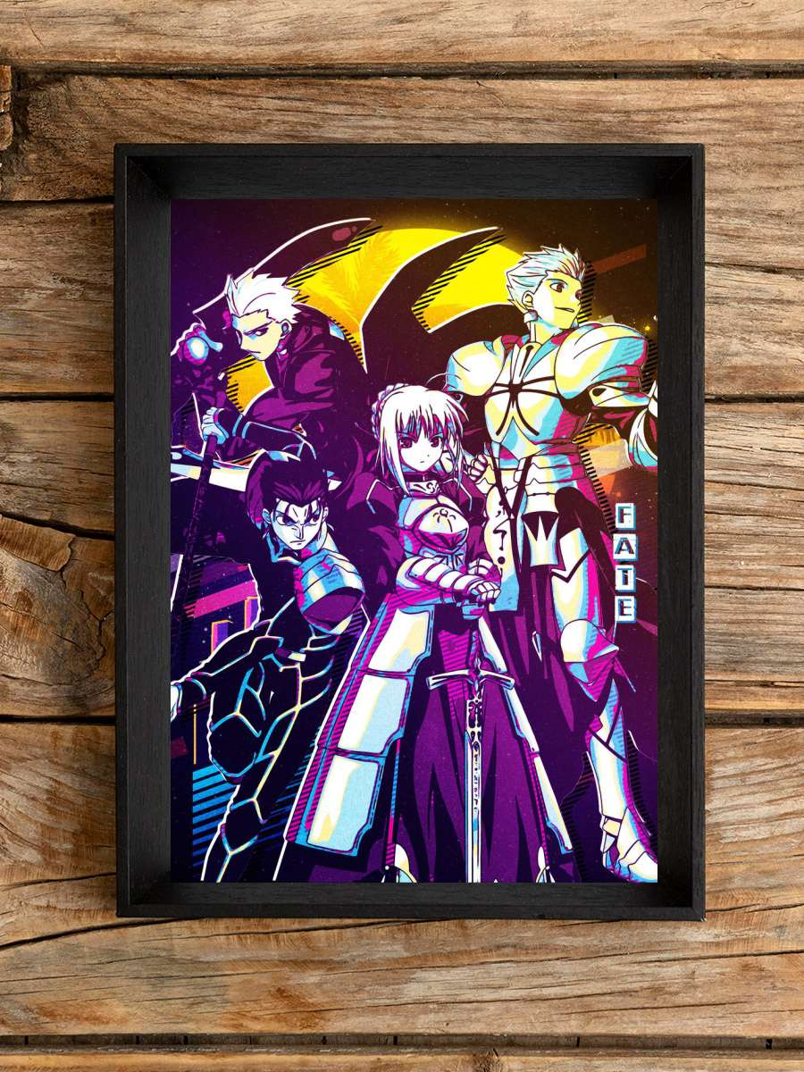 fate retro Anime Poster Çerçevesiz Yüksek Kalite Anime Duvar Poster