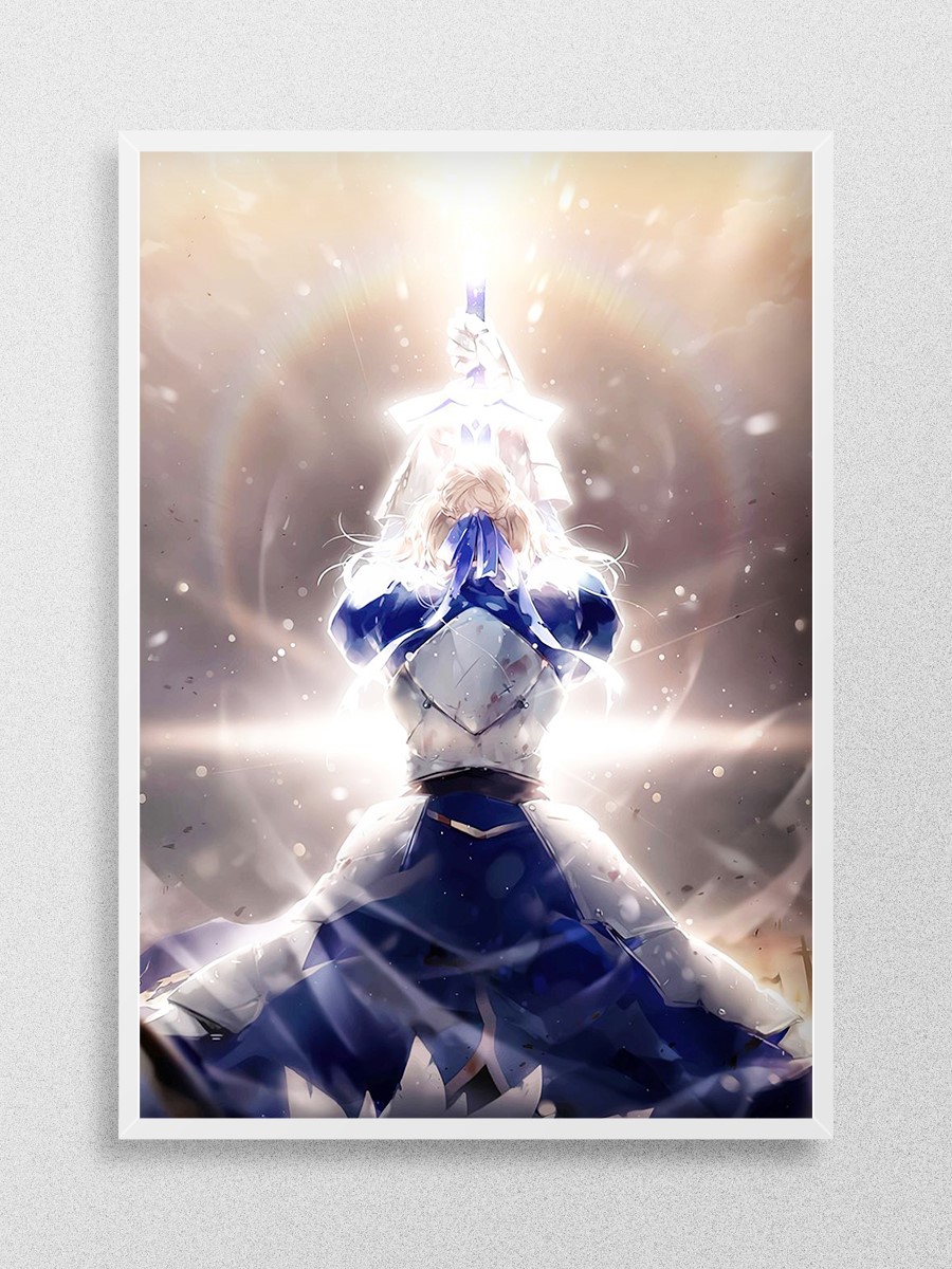 Fate Stay Night Anime Poster, Çerçevesiz Tv Film Poster