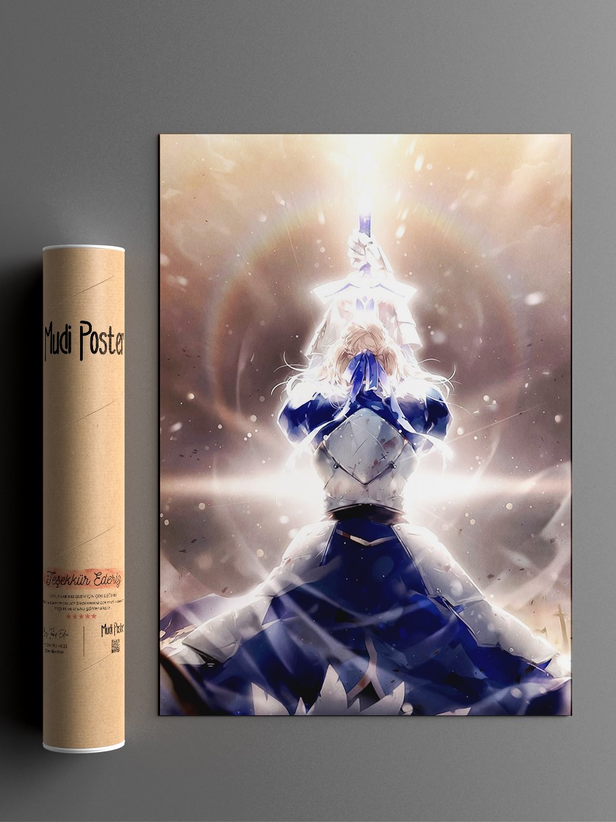 Fate Stay Night Anime Poster, Çerçevesiz Tv Film Poster