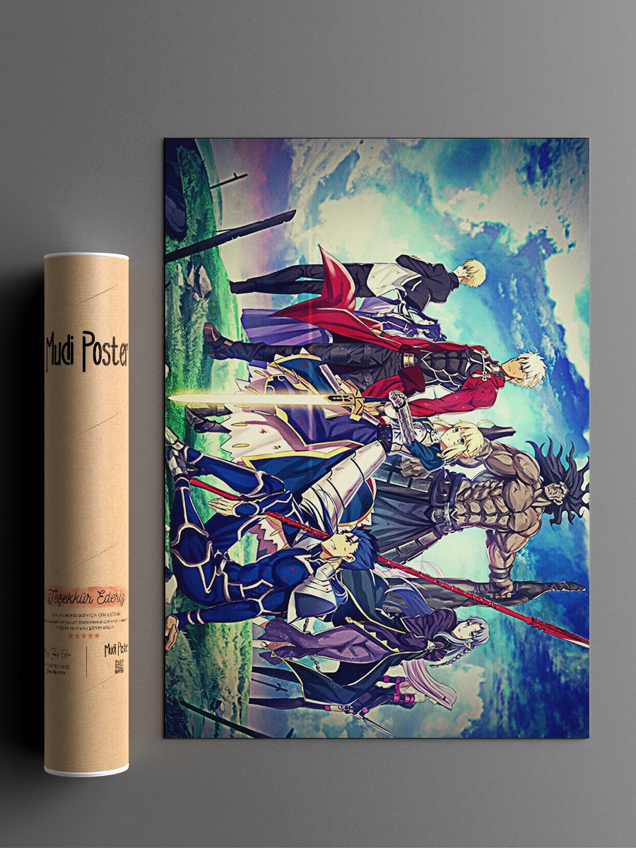 Fate stay night  Anime Poster Çerçevesiz Yüksek Kalite Anime Duvar Poster