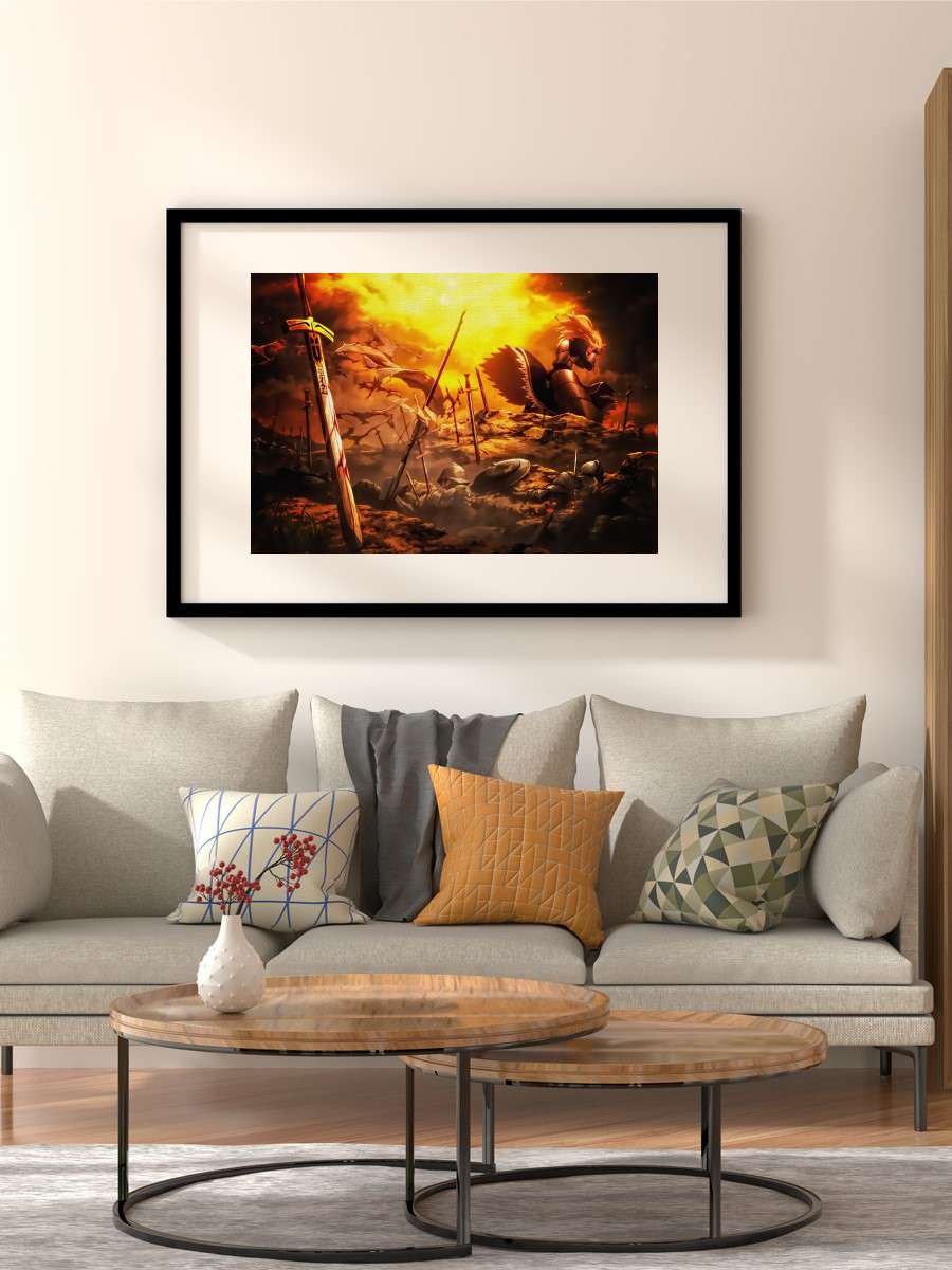 Fate Stay Night Unlimited Anime Poster Çerçevesiz Yüksek Kalite Anime Duvar Poster