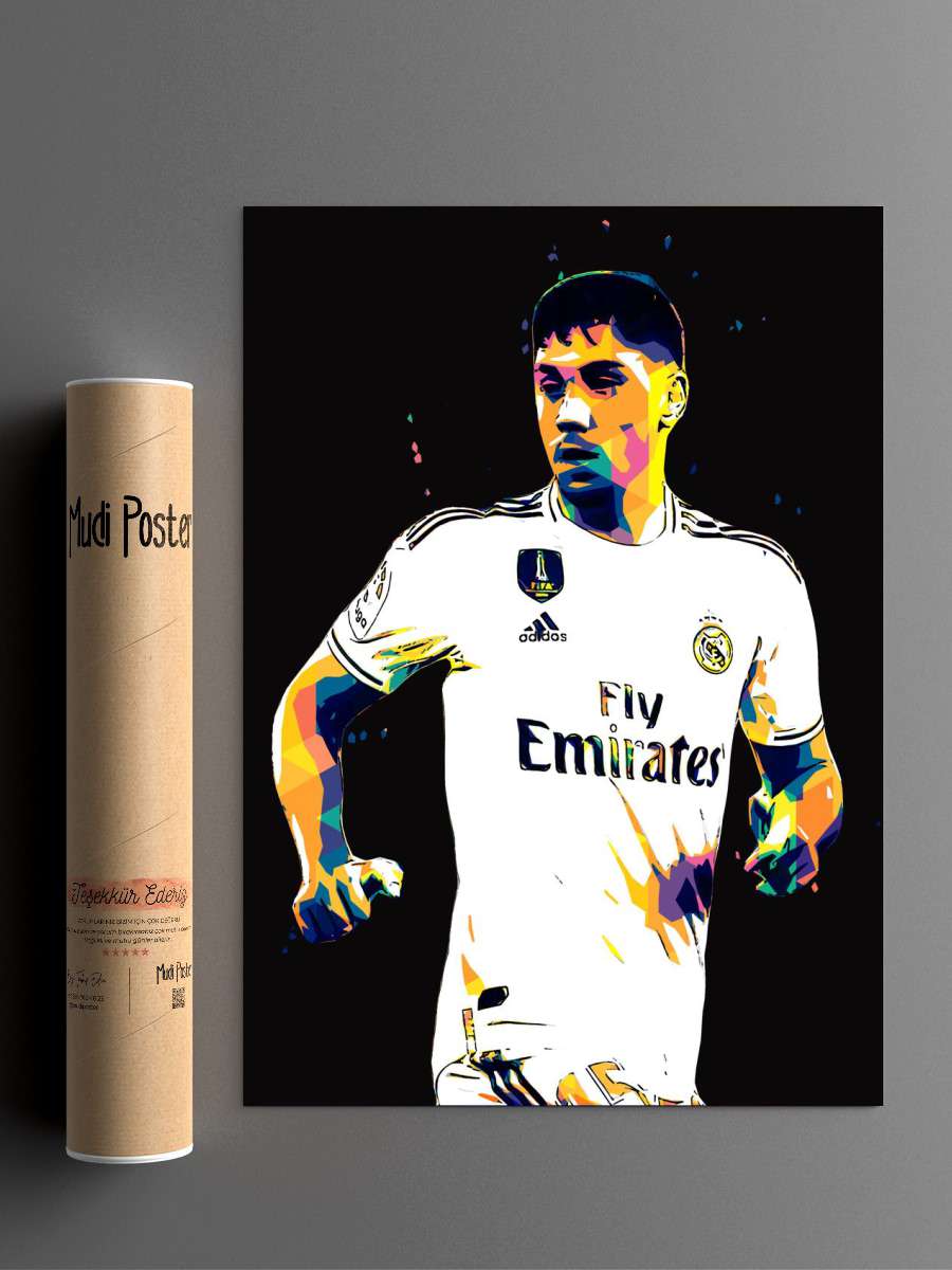 Federico Valverde Futbol Poster Çerçevesiz Yüksek Kalite Futbolcu Duvar Poster