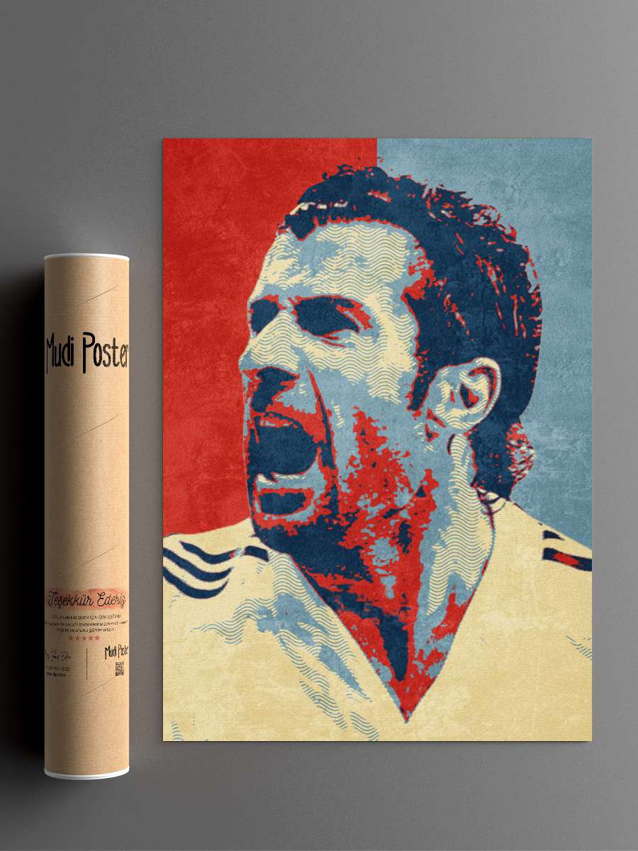 figo Futbol Poster Çerçevesiz Yüksek Kalite Futbolcu Duvar Poster