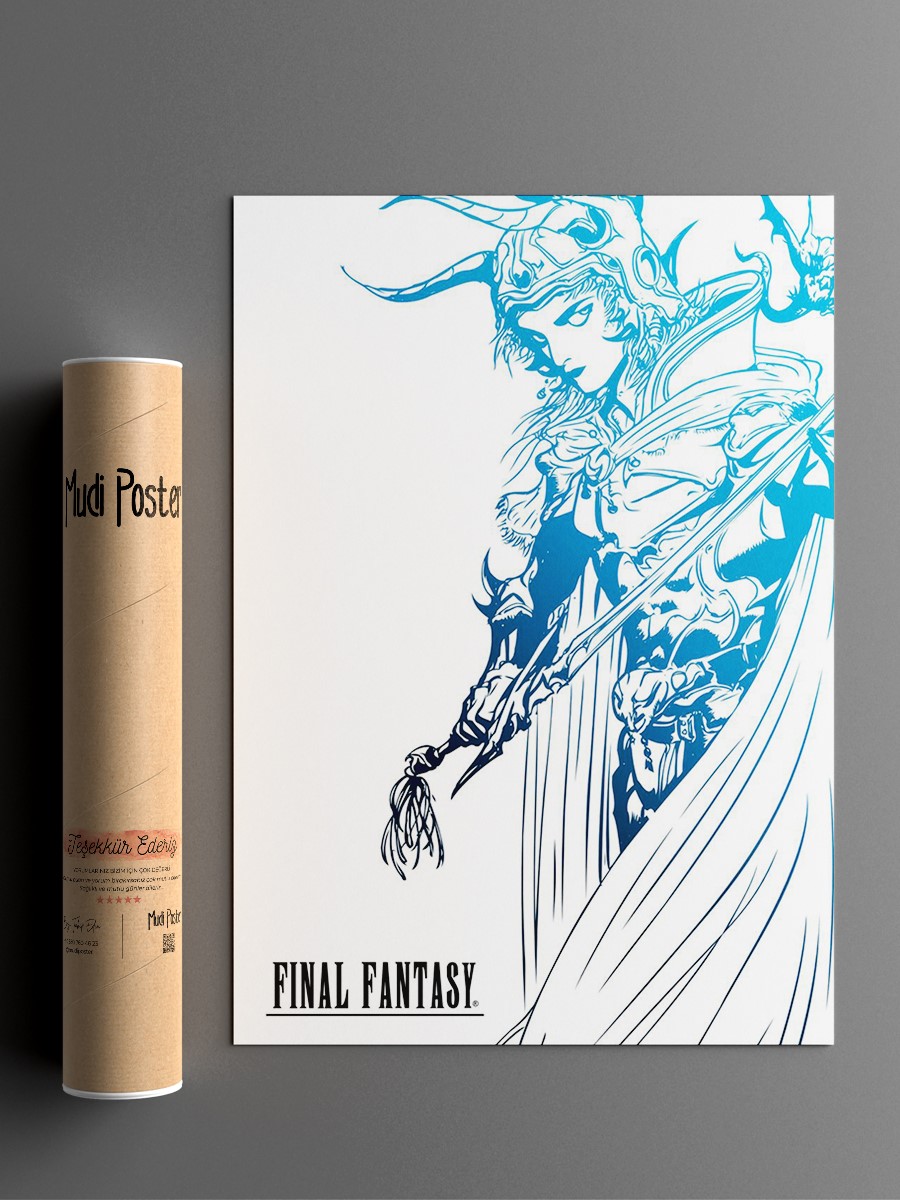 Final Fantasy I Anime Poster Çerçevesiz Yüksek Kalite Anime Duvar Poster