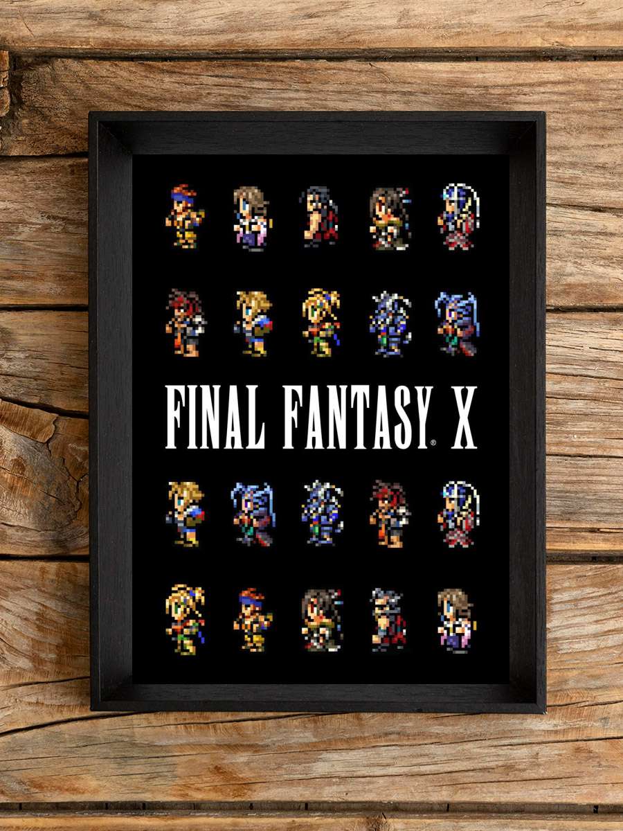 Final Fantasy X Pixel Art Anime Poster Çerçevesiz Yüksek Kalite Anime Duvar Poster