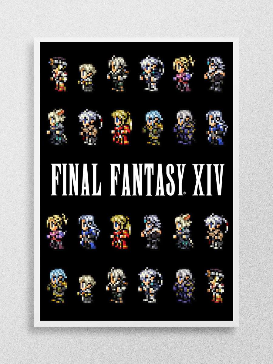 Final Fantasy XIV 14 Pixel Anime Poster Çerçevesiz Yüksek Kalite Anime Duvar Poster