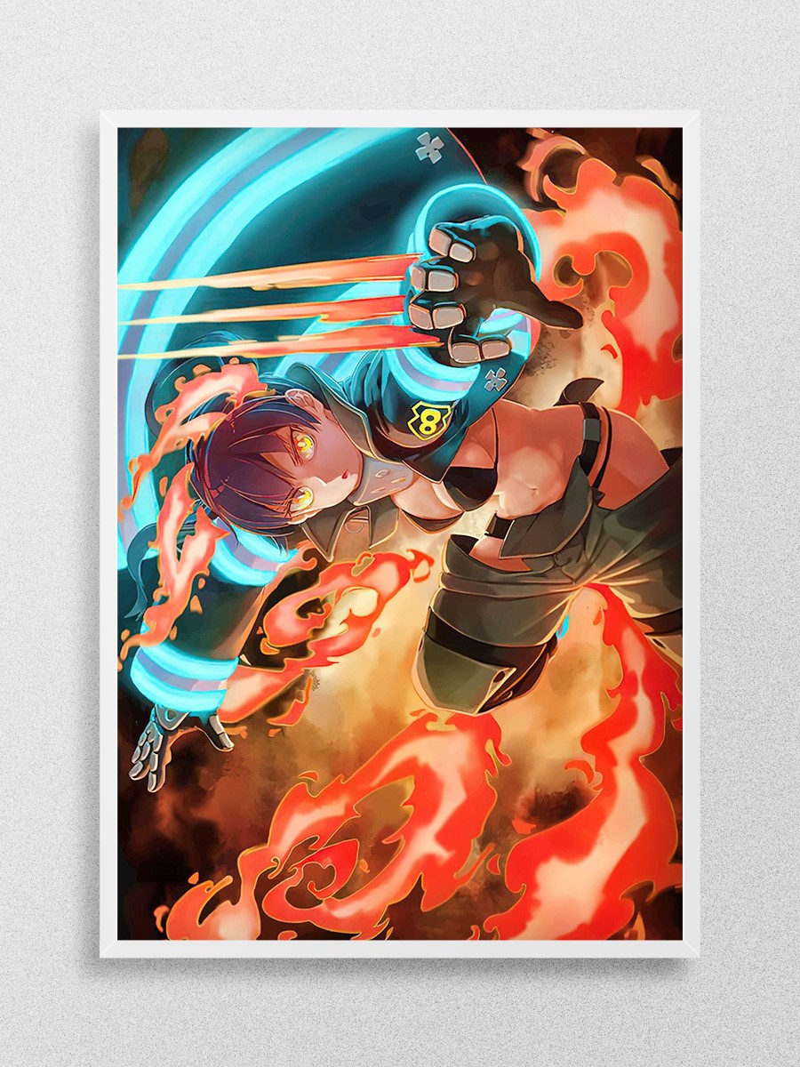 Fire Force Anime Poster Çerçevesiz Yüksek Kalite Anime Duvar Poster