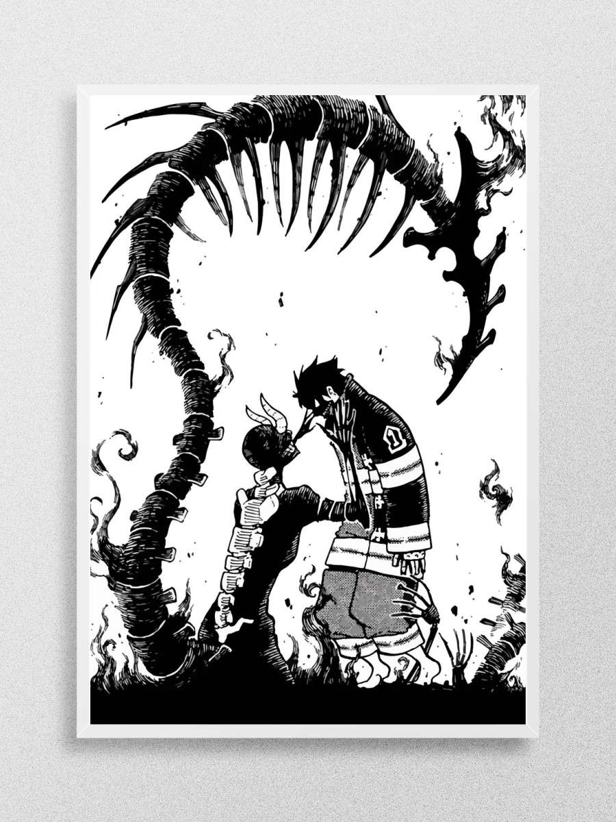 Fire Force Anime Poster Çerçevesiz Yüksek Kalite Anime Duvar Poster