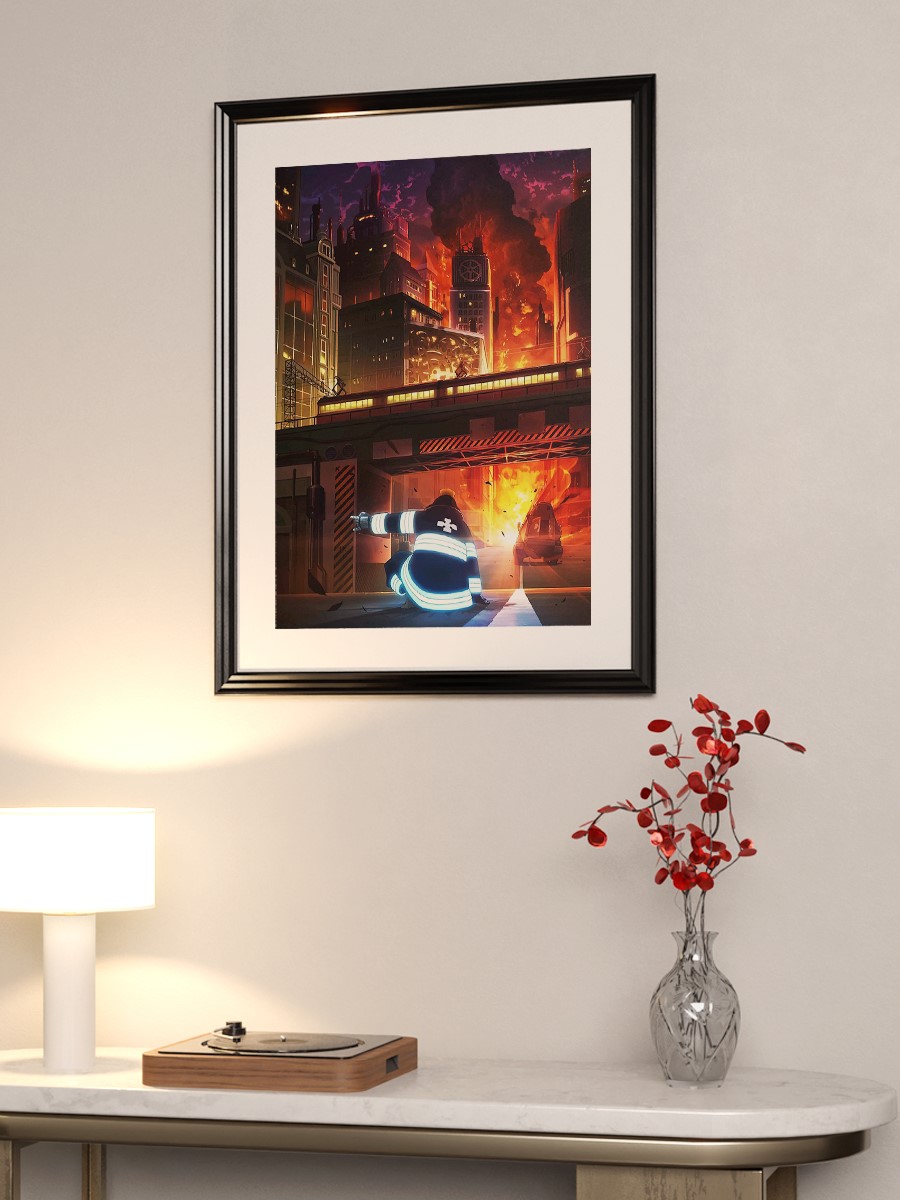 Fire Force Anime Poster Çerçevesiz Yüksek Kalite Anime Duvar Poster