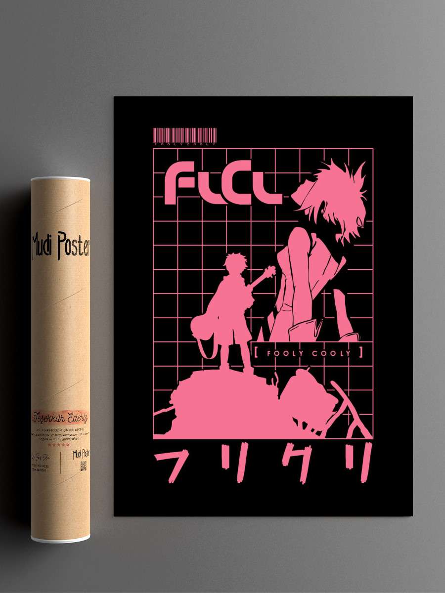 Flcl Fooly Cooly Anime Poster Çerçevesiz Yüksek Kalite Anime Duvar Poster