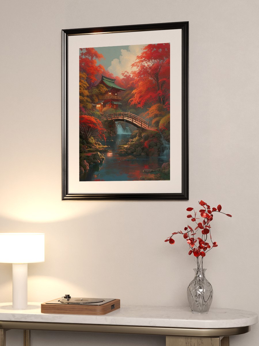 Flowing River Anime Poster Çerçevesiz Yüksek Kalite Anime Duvar Poster