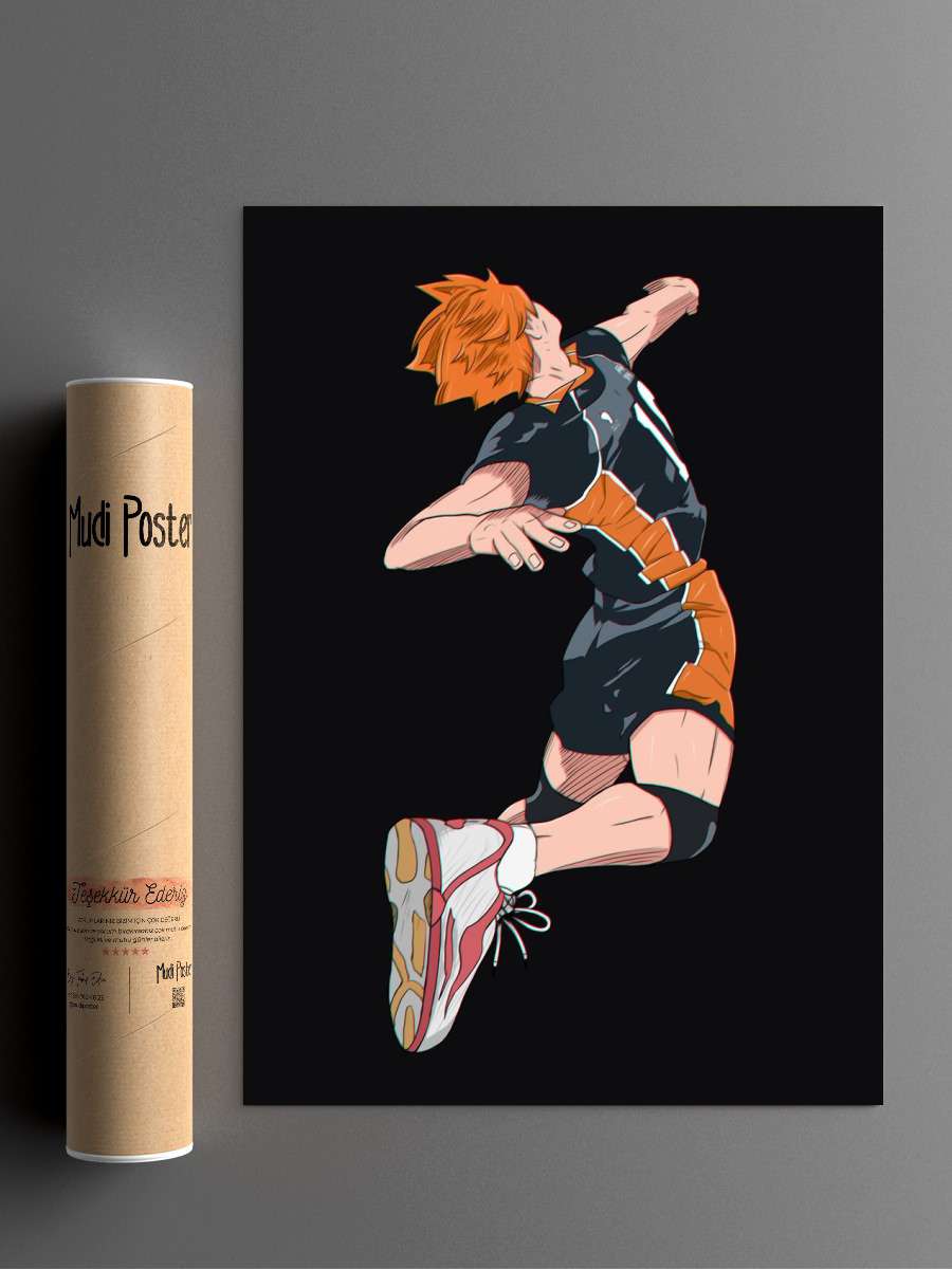Fly High - Hinata Shoyo Anime Poster Çerçevesiz Yüksek Kalite Anime Duvar Poster