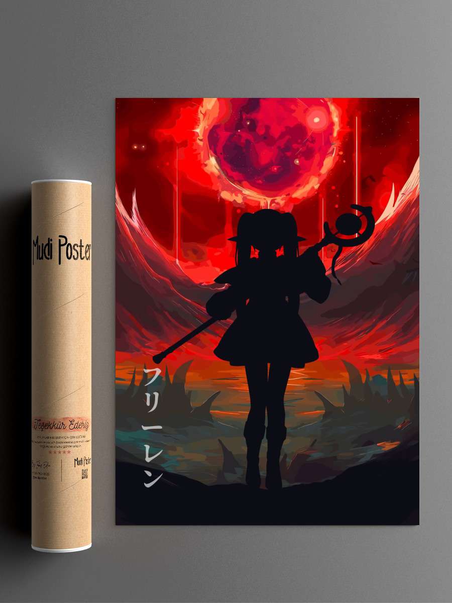 Frieren Bloody Anime Poster Çerçevesiz Yüksek Kalite Anime Duvar Poster