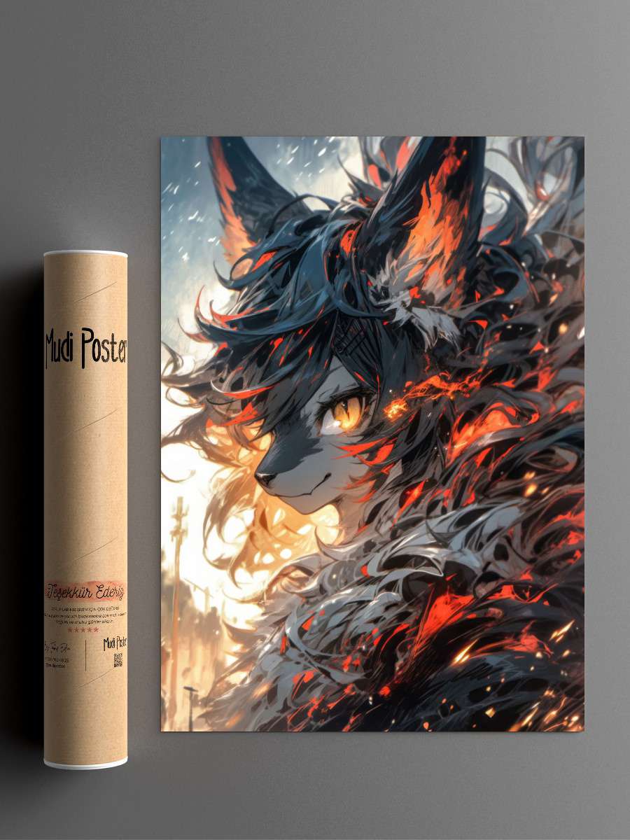 Furry Beauty Dvka v8 Anime Poster Çerçevesiz Yüksek Kalite Anime Duvar Poster