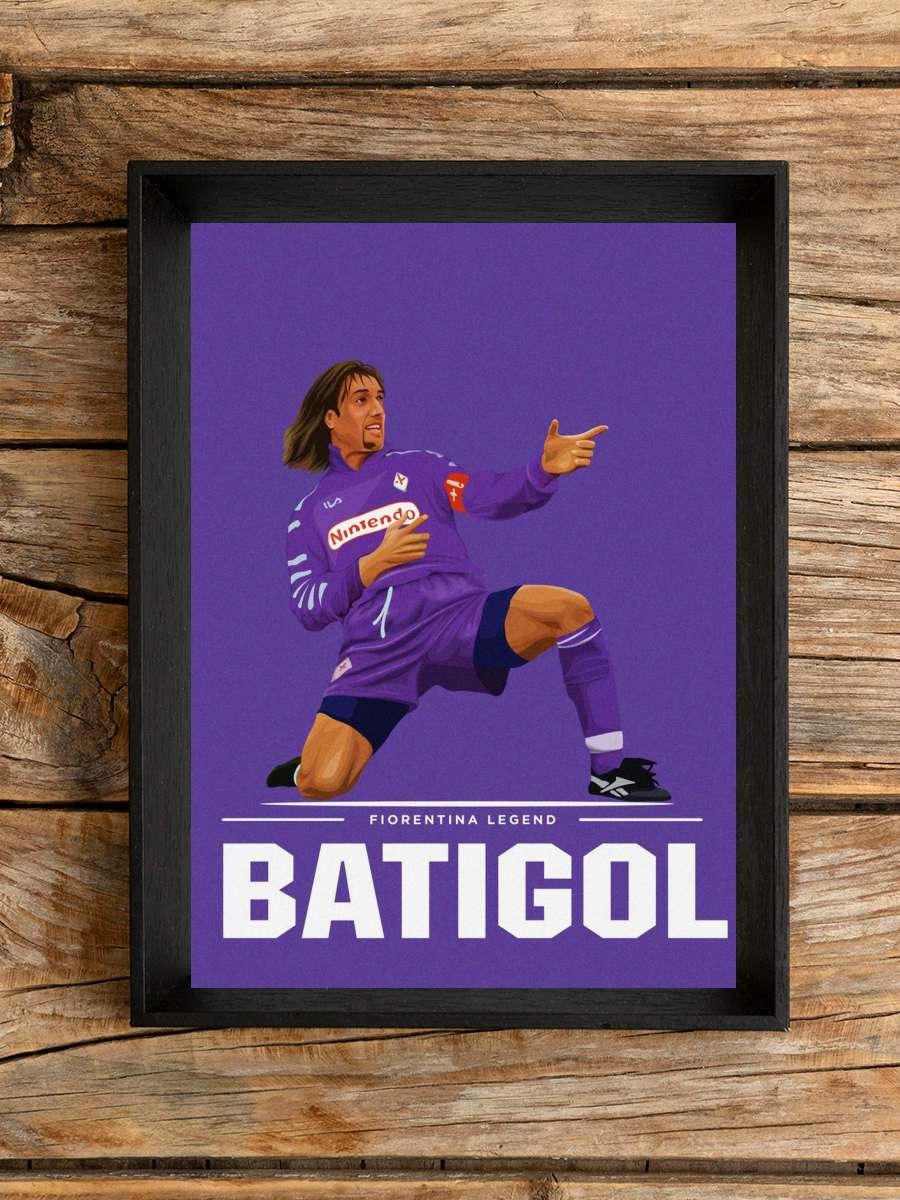 Gabriel Batistuta Batigol Futbol Poster Çerçevesiz Yüksek Kalite Futbolcu Duvar Poster