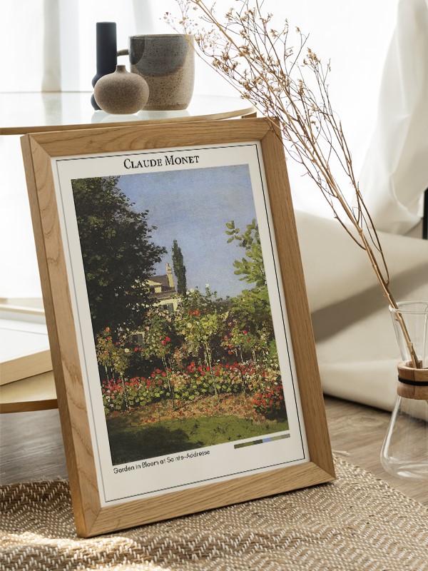 Claude Monet Garden in Bloom at Sainte-Addresse Poster