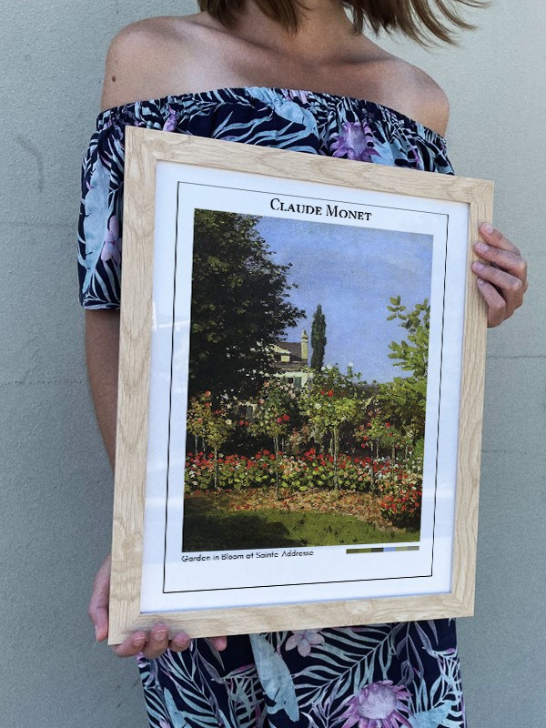 Claude Monet Garden in Bloom at Sainte-Addresse Poster