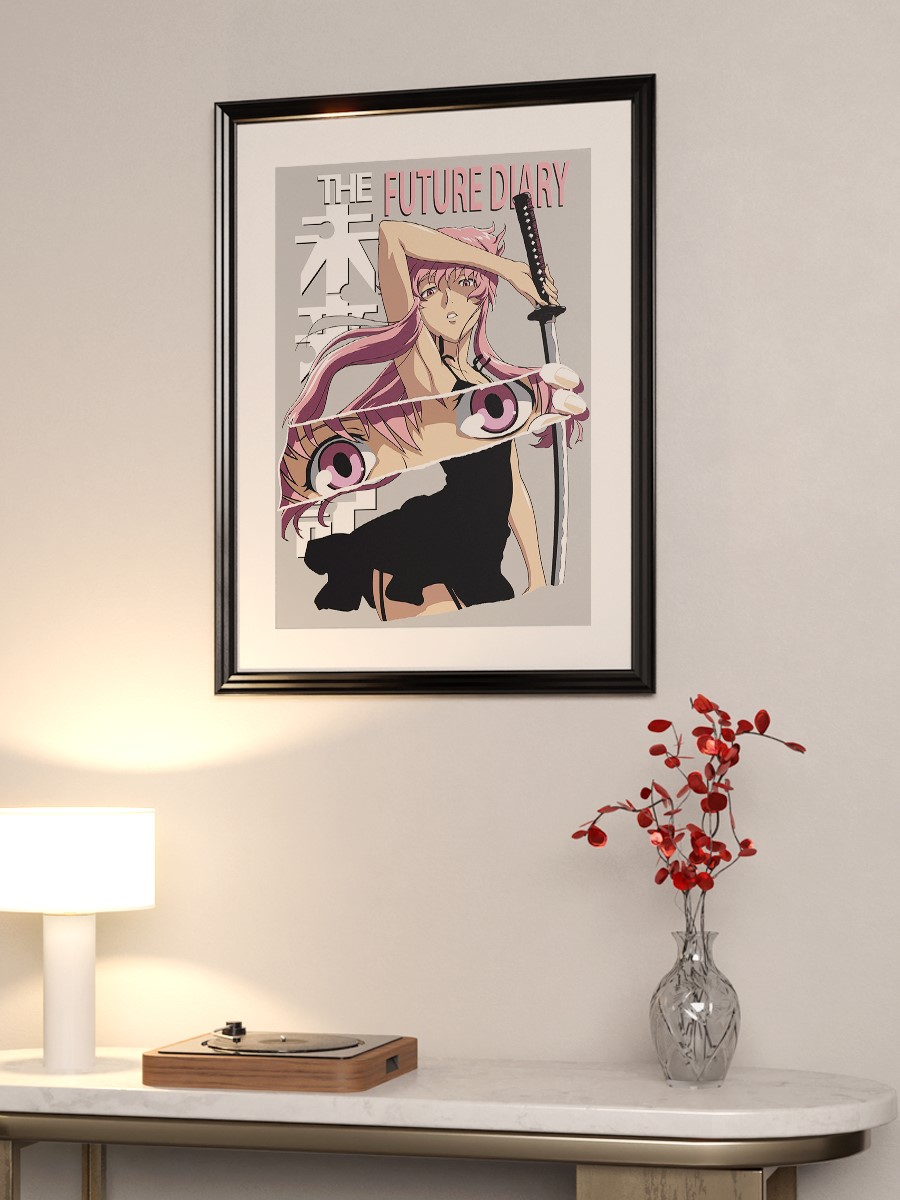 Gasai Yuno Future Diary Anime Poster Çerçevesiz Yüksek Kalite Anime Duvar Poster