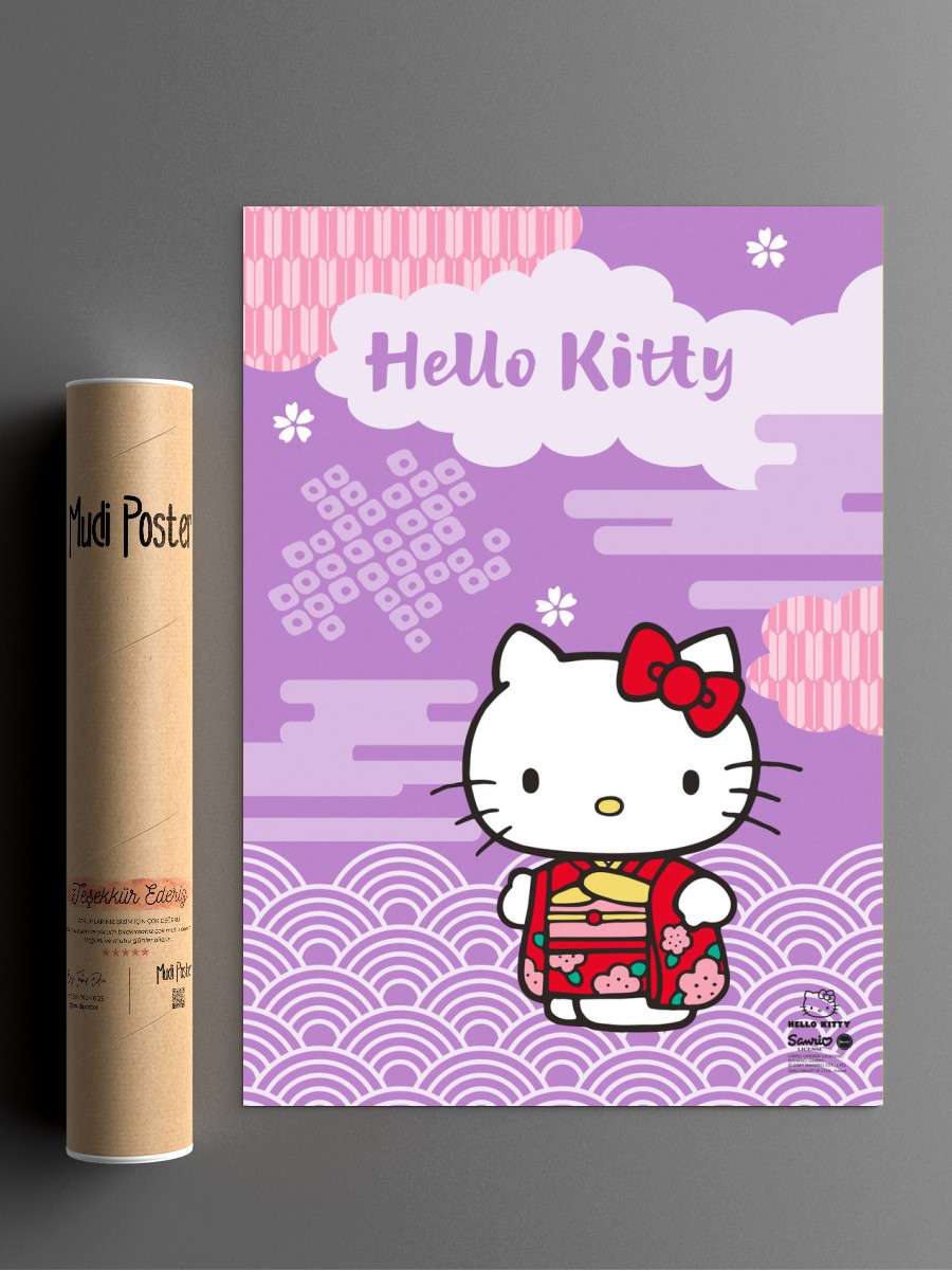 Geisha Kitty Anime Poster Çerçevesiz Yüksek Kalite Anime Duvar Poster