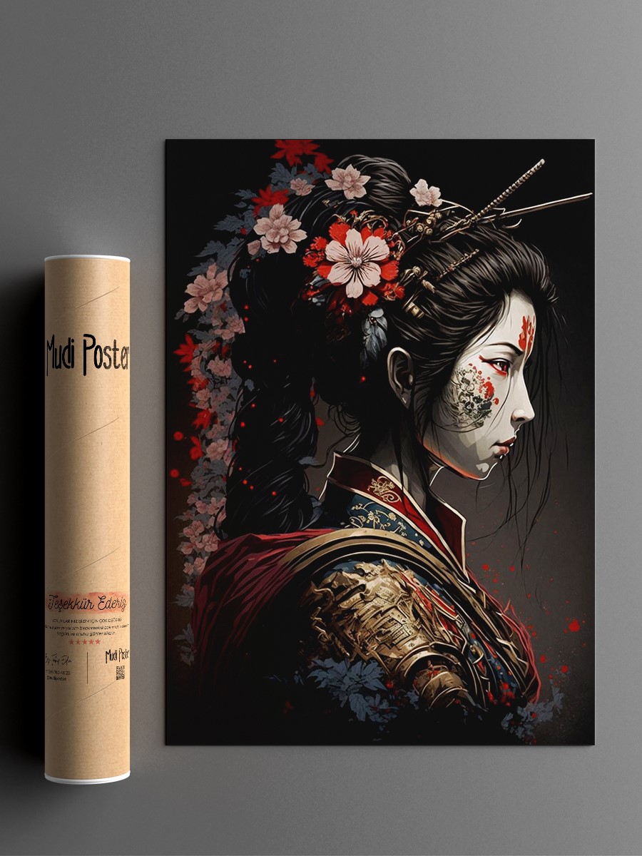 Geisha Anime Poster Çerçevesiz Yüksek Kalite Anime Duvar Poster
