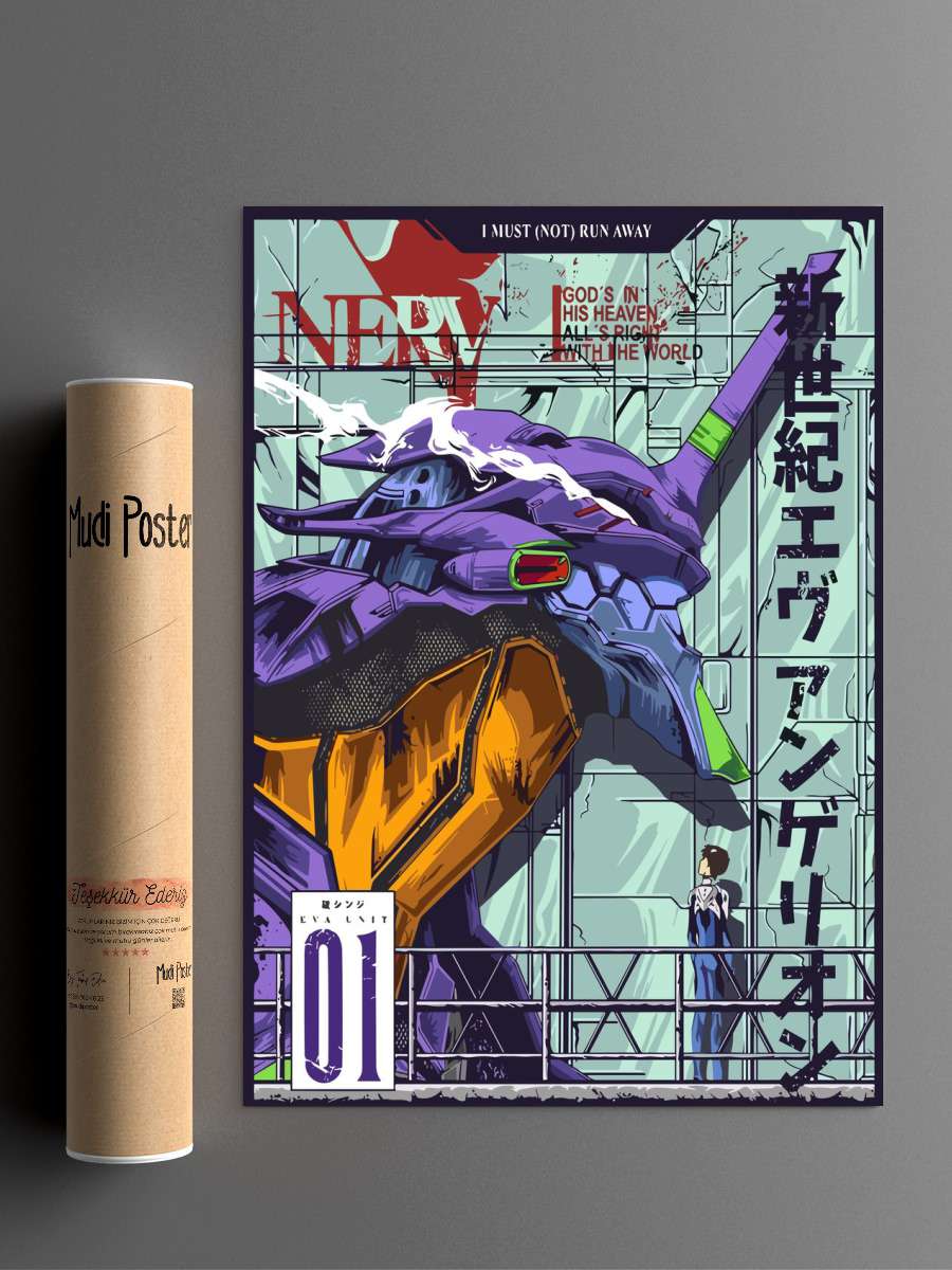 Genesis Evangelion Anime Poster Çerçevesiz Yüksek Kalite Anime Duvar Poster