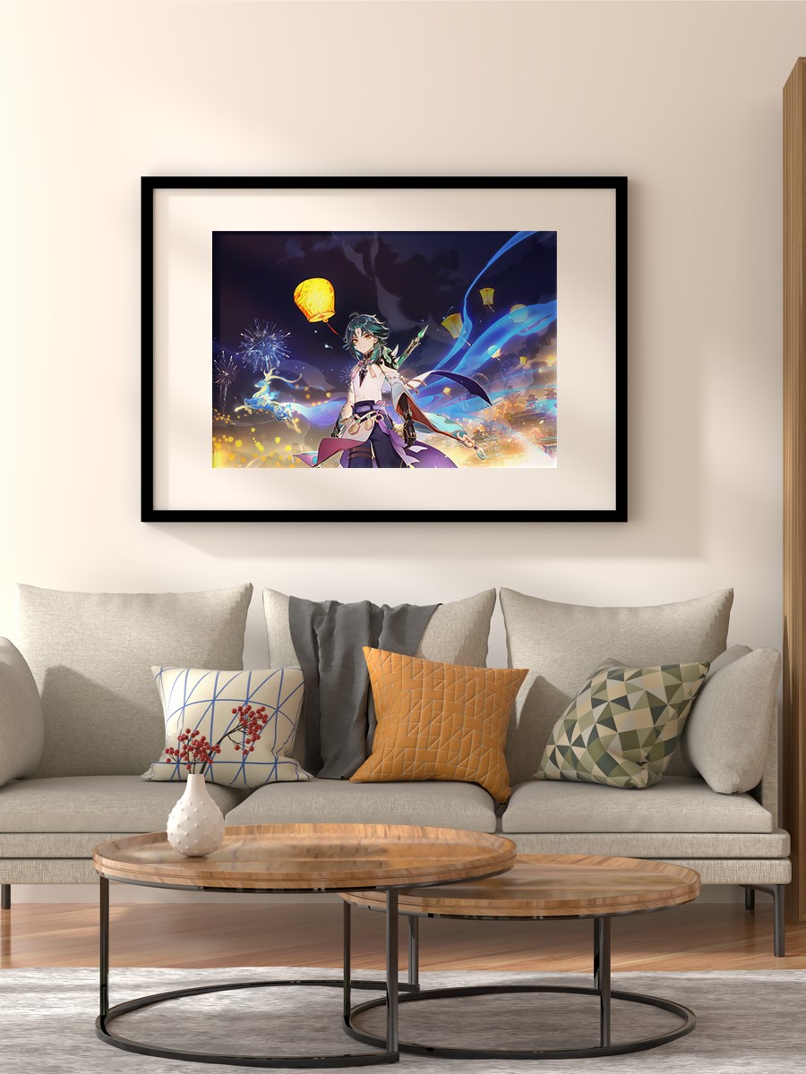 Genshin Impact 2021 A Anime Poster Çerçevesiz Yüksek Kalite Anime Duvar Poster