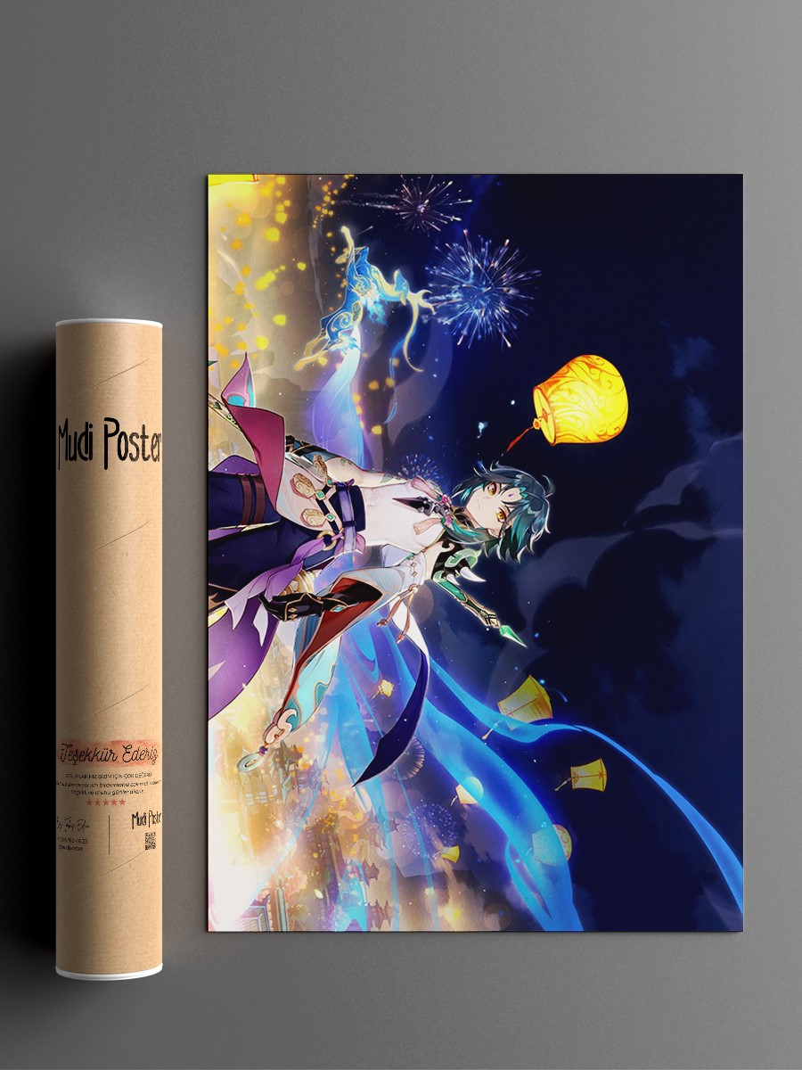 Genshin Impact 2021 A Anime Poster Çerçevesiz Yüksek Kalite Anime Duvar Poster