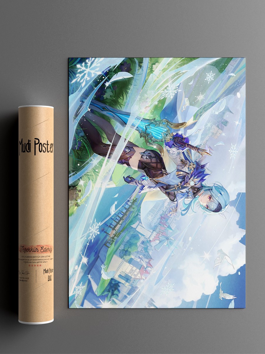 Genshin Impact 2021 B Anime Poster Çerçevesiz Yüksek Kalite Anime Duvar Poster