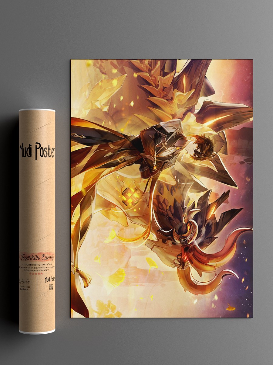 Genshin Impact 2021 C Anime Poster Çerçevesiz Yüksek Kalite Anime Duvar Poster