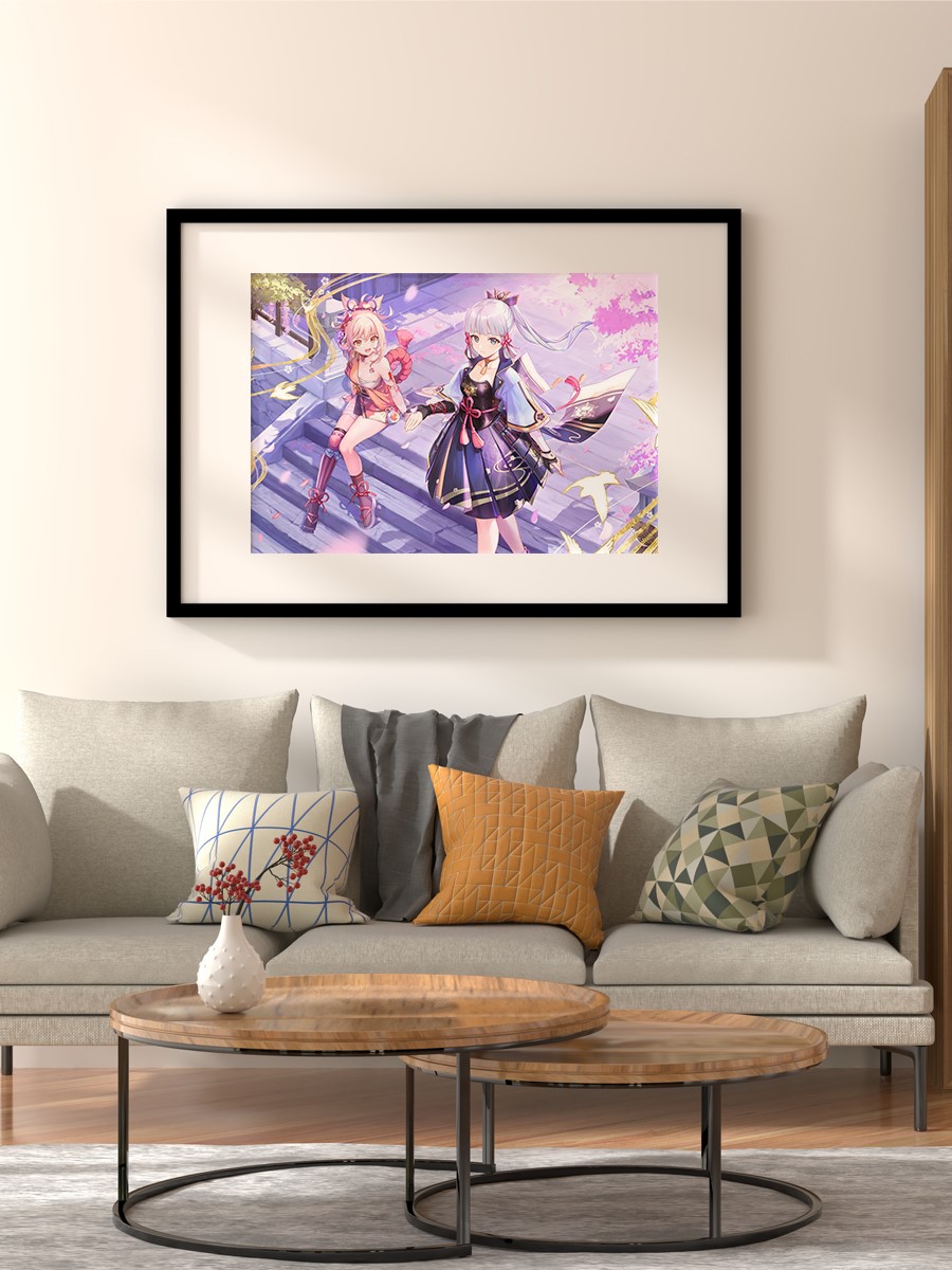 Genshin Impact 2021 F Anime Poster Çerçevesiz Yüksek Kalite Anime Duvar Poster