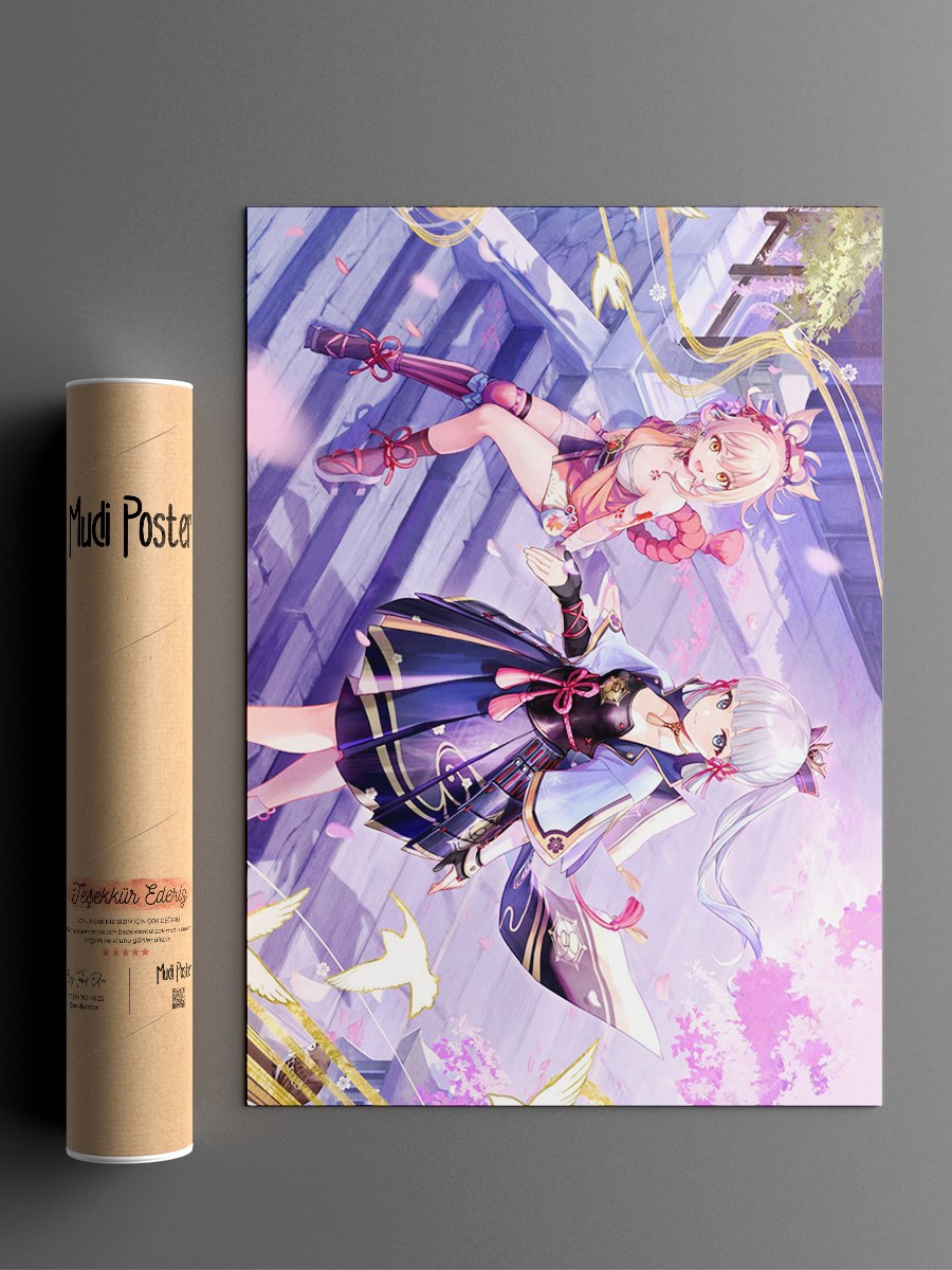 Genshin Impact 2021 F Anime Poster Çerçevesiz Yüksek Kalite Anime Duvar Poster