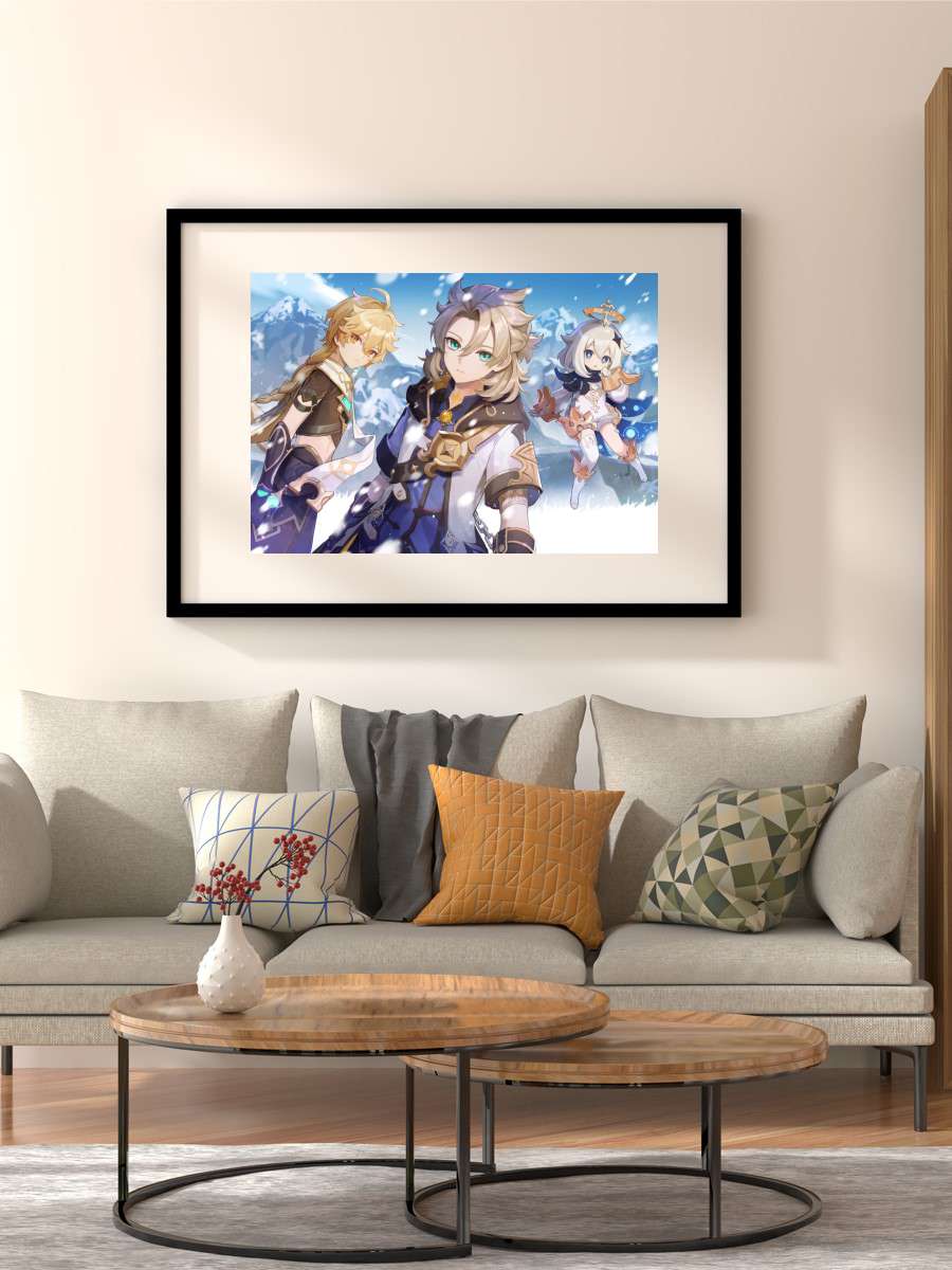 Genshin Impact 2021 L Anime Poster Çerçevesiz Yüksek Kalite Anime Duvar Poster